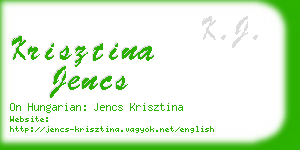 krisztina jencs business card